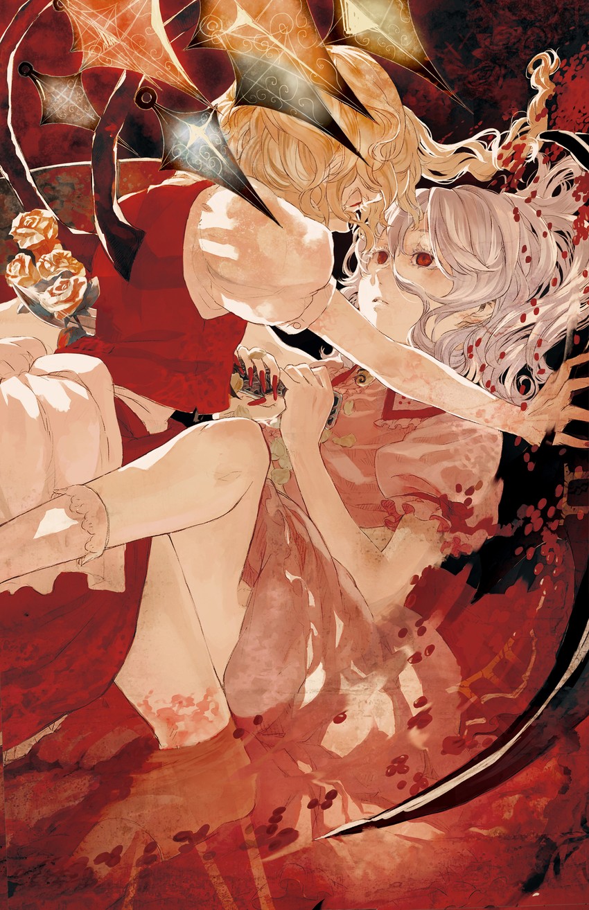 remilia scarlet and flandre scarlet (touhou) drawn by cosmic_(crownclowncosmic)