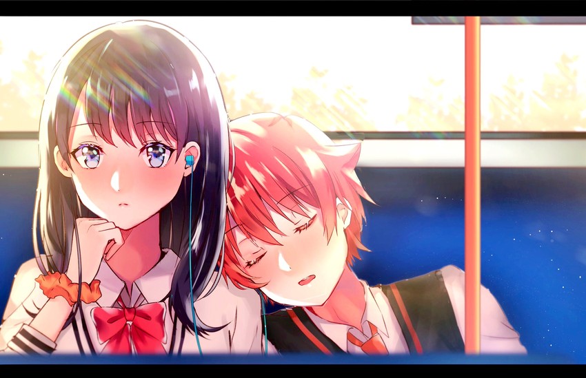 takarada rikka and hibiki yuuta (gridman universe and 1 more) drawn by komugi_(komugi_ckdi)