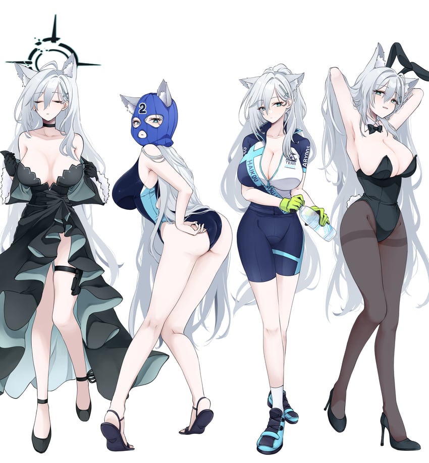 shiroko and shiroko terror (blue archive) drawn by yoru0409