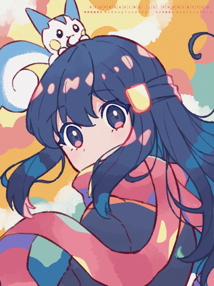akari and pachirisu (pokemon and 1 more) drawn by haru_(haruxxe)