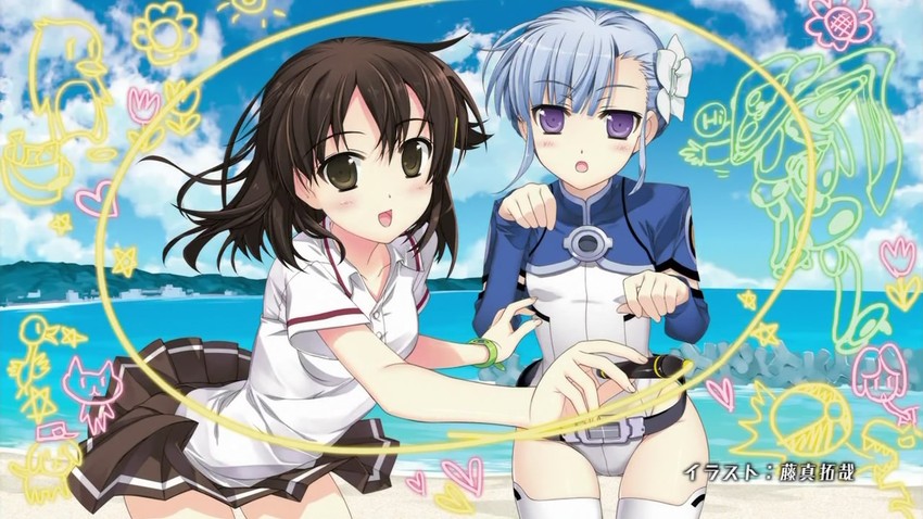fin e ld si laffinty and kyouno madoka (rinne no lagrange) drawn by fujima_takuya