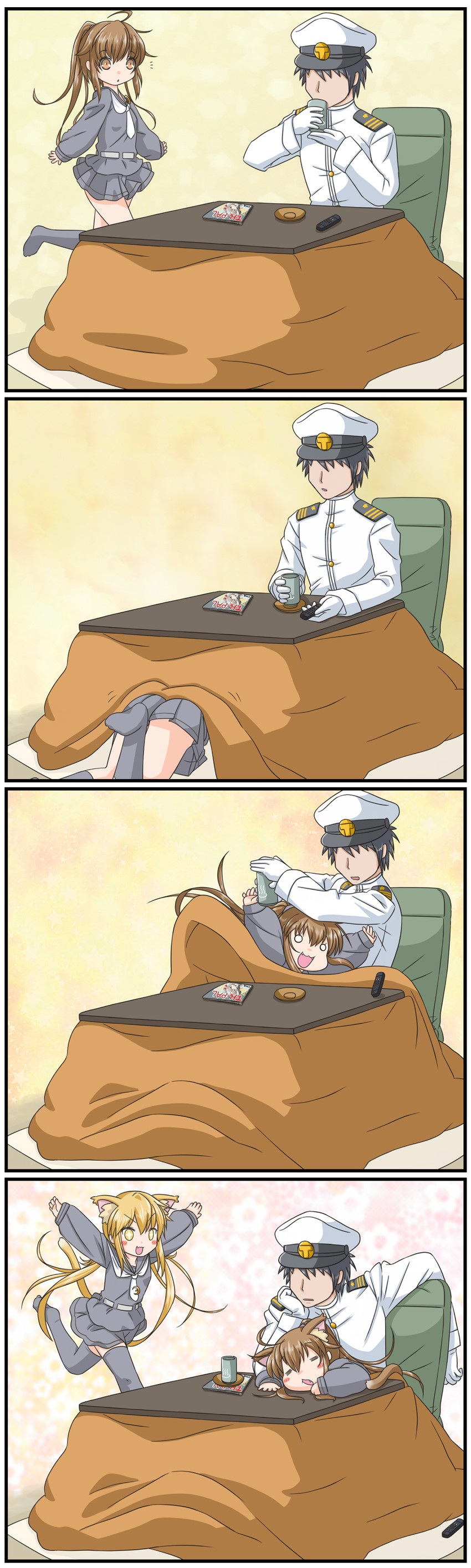 admiral, amatsukaze, satsuki, and fumizuki (kantai collection) drawn by jack_(slaintheva)