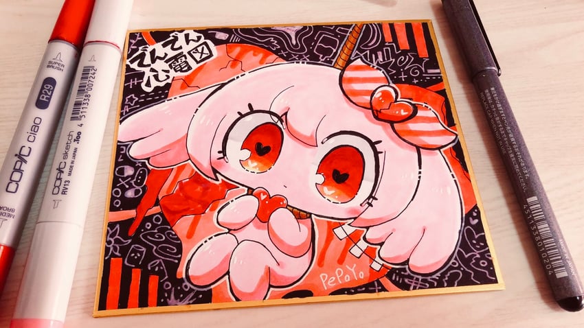 shinde-chan (original and 2 more) drawn by pepoyo