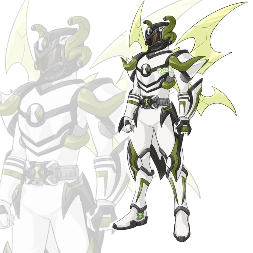 stinkfly and kamen rider omnitrix (kamen rider and 1 more) drawn by to_ze