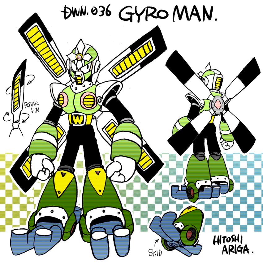 gyro man (mega man and 2 more) drawn by ariga_hitoshi