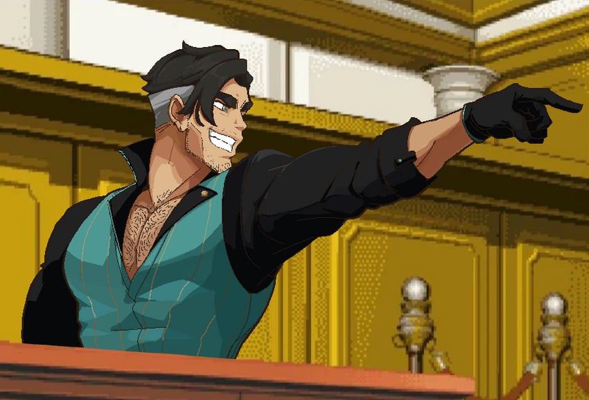 antonio satou (ace attorney and 1 more) drawn by idoraad