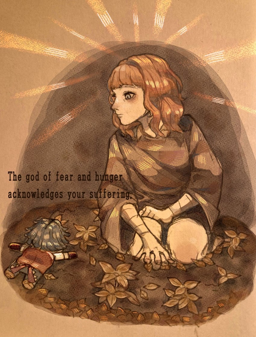 the girl and cahara (fear & hunger and 1 more) drawn by chir_ppi
