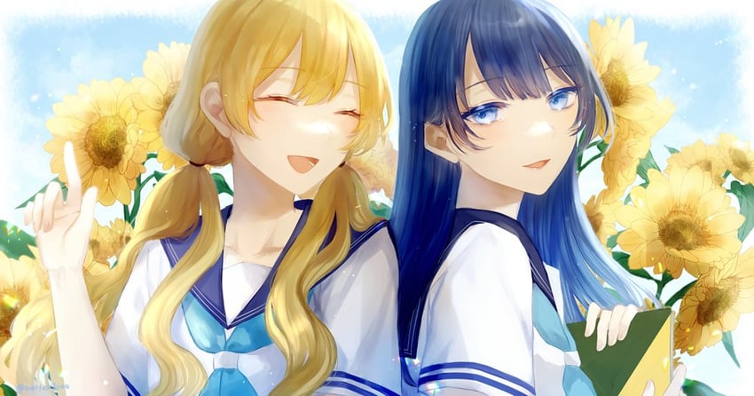 hinata and aoi (ado and 1 more) drawn by shouzai_(ooo1007ooo)