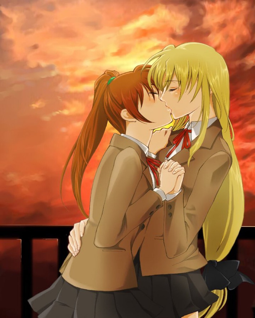 fate testarossa and takamachi nanoha (lyrical nanoha and 2 more) drawn by user_gtme3752