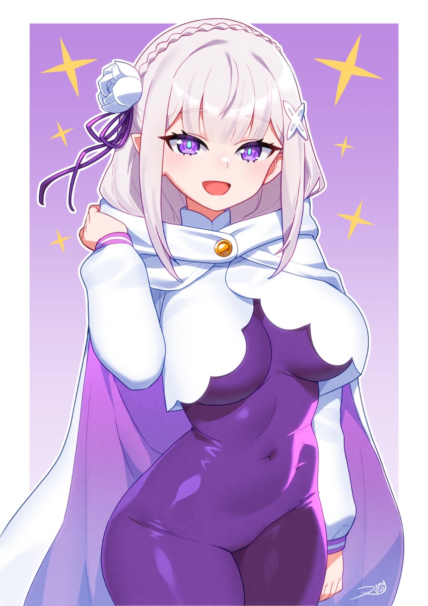 emilia (re:zero kara hajimeru isekai seikatsu) drawn by danyfoo