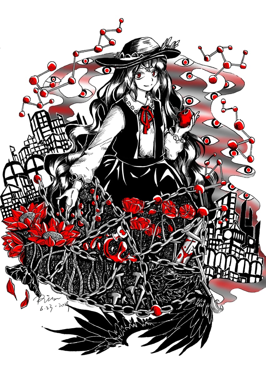 jacket girl (touhou and 1 more) drawn by 1256310514