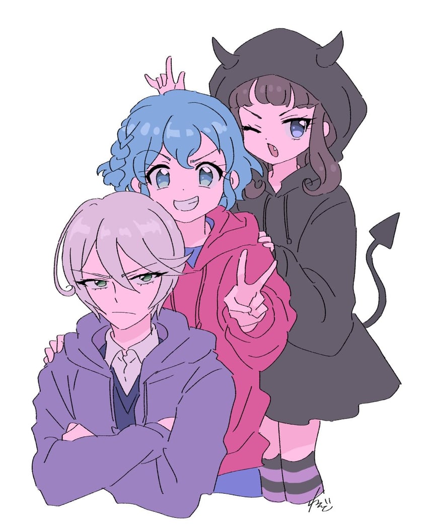 kurosu aroma, dorothy west, and shikyoin hibiki (pretty series and 1 more) drawn by rituyama1