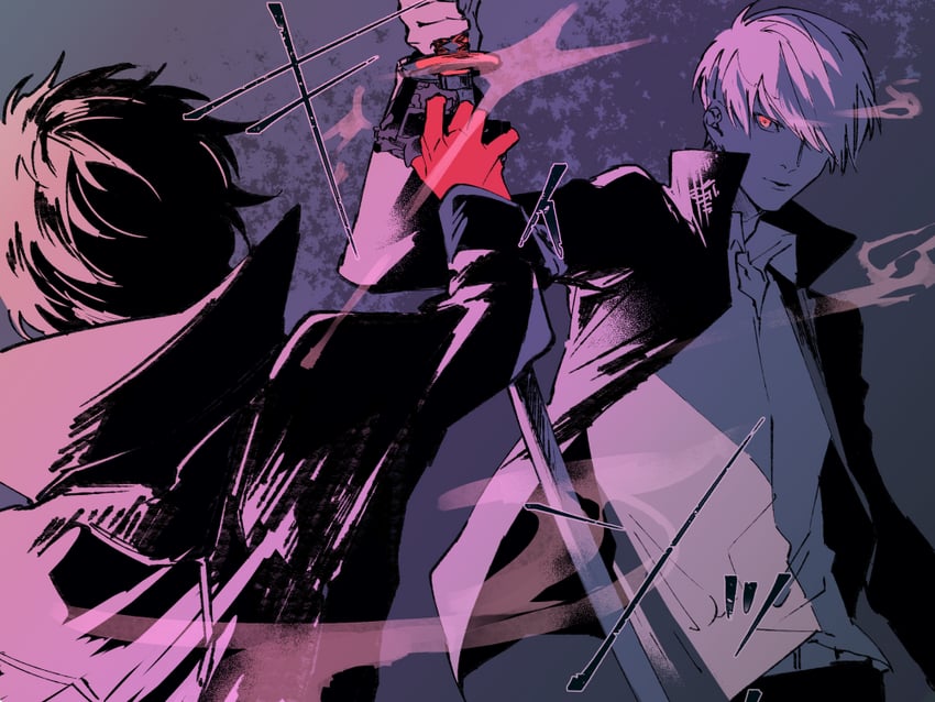 narukami yu, amamiya ren, and joker (persona and 2 more) drawn by nekome_(gattoocchio)