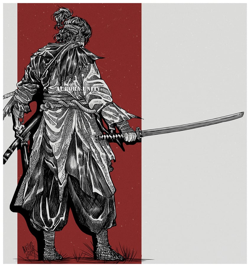 sekiro and shura (sekiro: shadows die twice) drawn by aurora_unity