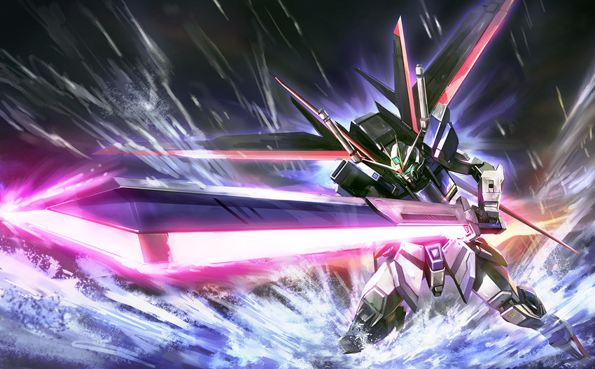 impulse gundam, force impulse gundam, and sword impulse gundam (gundam and 2 more) drawn by zhenlin