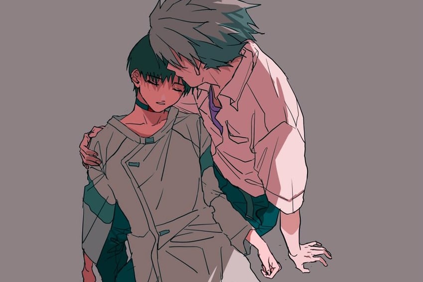 ikari shinji and nagisa kaworu (neon genesis evangelion and 2 more) drawn by a12740807