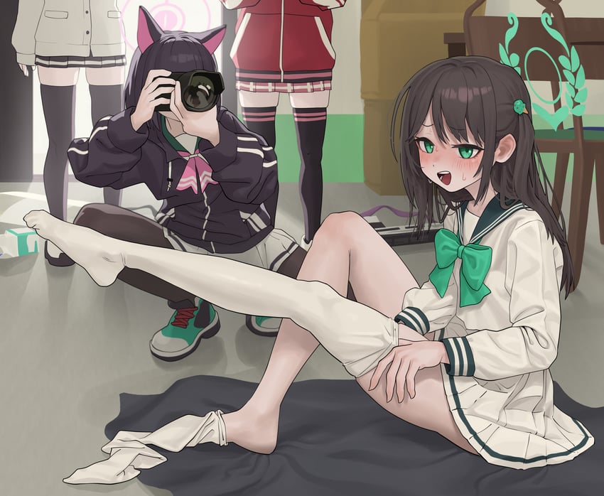 kazusa, natsu, yoshimi, and airi (blue archive) drawn by okokorika
