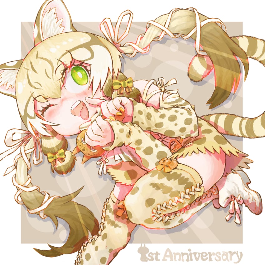 geoffroy's cat (kemono friends and 1 more) drawn by bara_bara_(pop_pop)