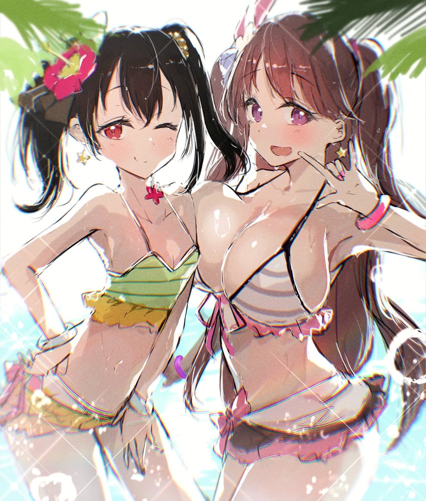 yazawa nico and fujishima megumi (love live! and 2 more) drawn by syoma_(1026syoma)
