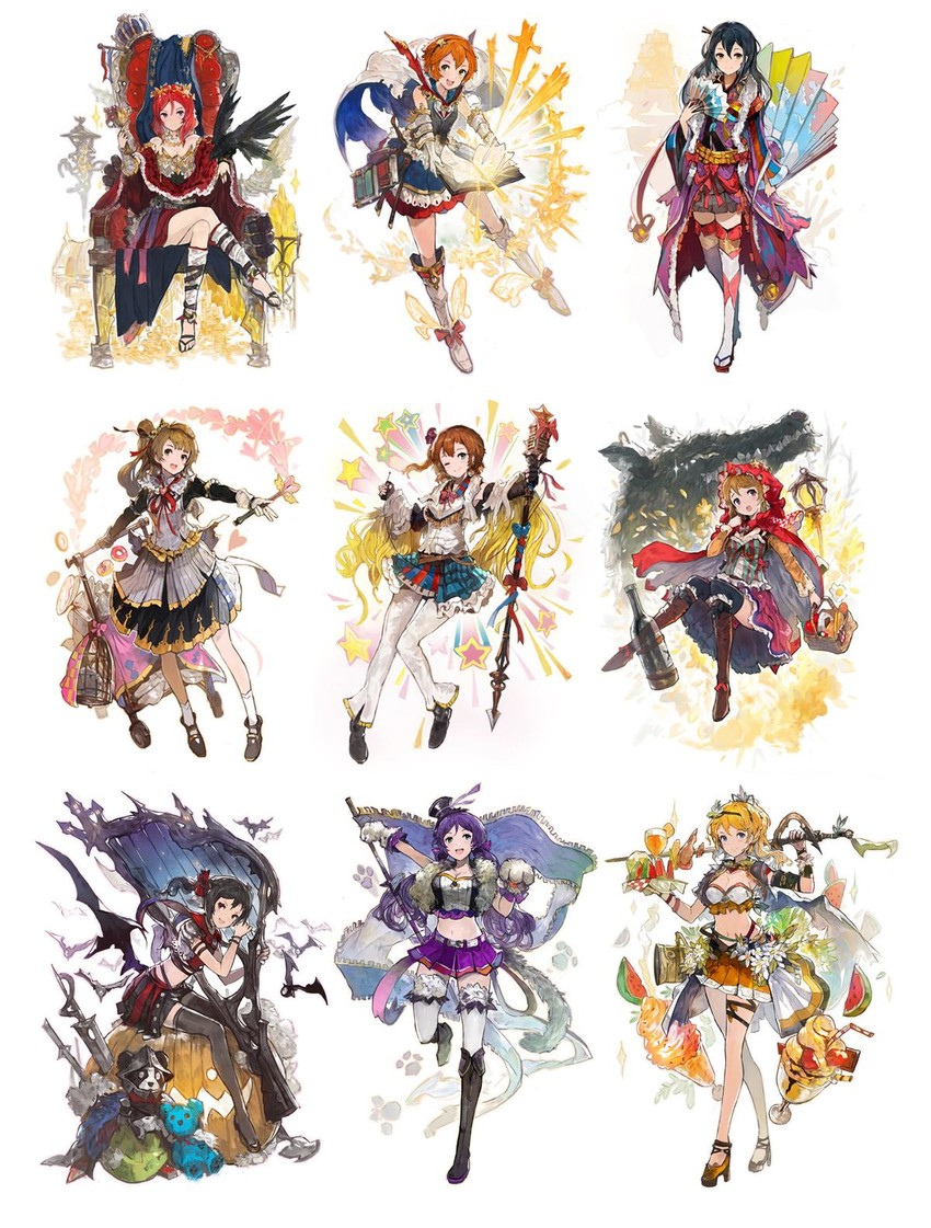 nishikino maki, tojo nozomi, sonoda umi, yazawa nico, ayase eli, and 4 more (love live! and 2 more) drawn by alchemaniac