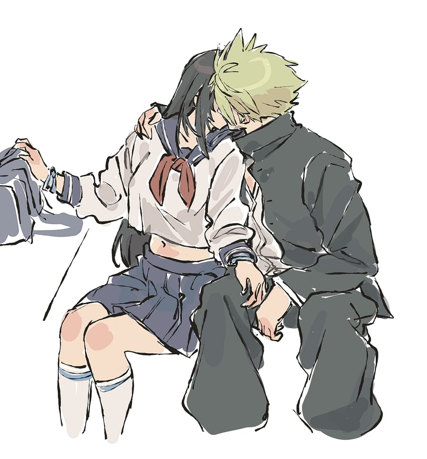 tifa lockhart and cloud strife (final fantasy and 2 more) drawn by morgengischt