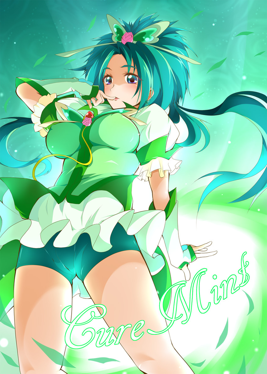 akimoto komachi and cure mint (precure and 2 more) drawn by ashita_wa_hitsuji