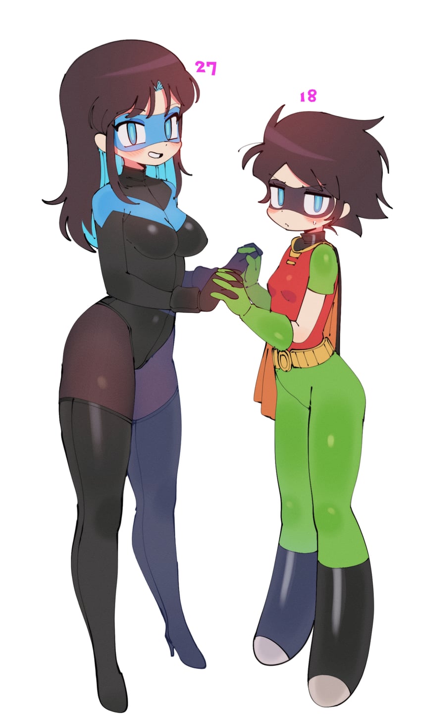 dick grayson, robin, and nightwing (dc comics and 1 more) drawn by batrobin_k