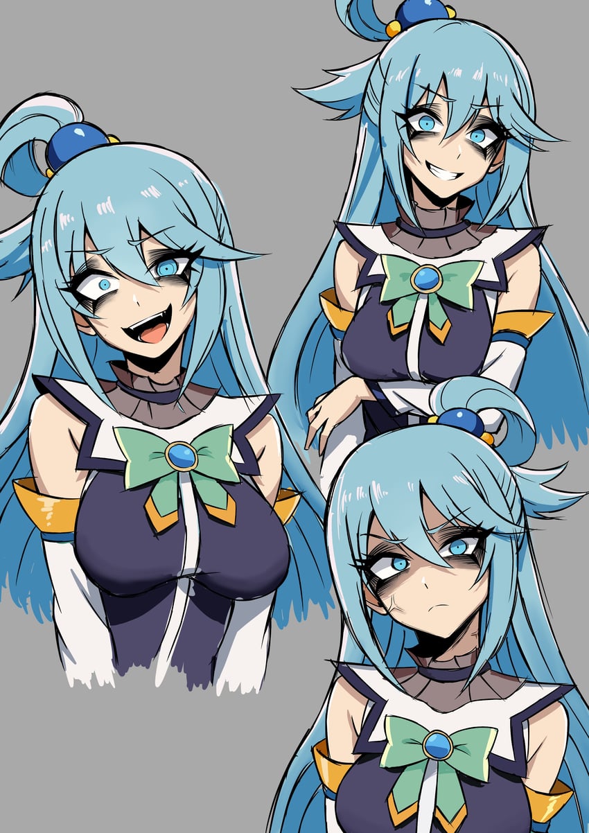 aqua (kono subarashii sekai ni shukufuku wo!) drawn by nagainegi