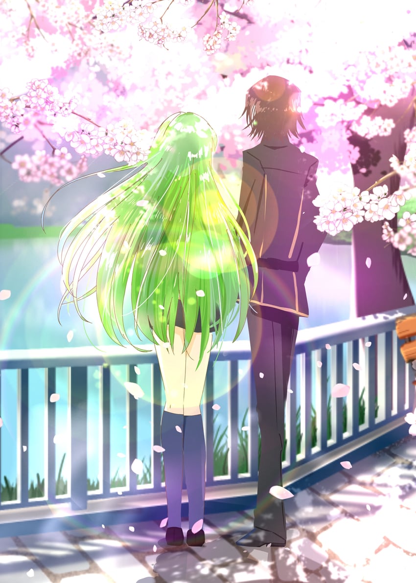 c.c. and lelouch vi britannia (code geass) drawn by ayuko_735