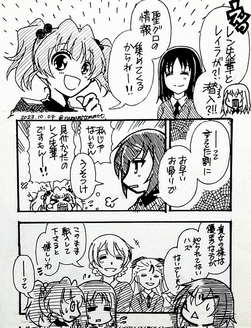 darjeeling, nishizumi maho, itsumi erika, assam, rou leila, and 1 more (girls und panzer and 1 more) drawn by yamamotommtt