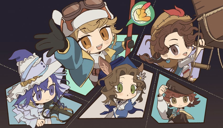 regulus, jessica, voyager, mesmer jr., and desert flannel (reverse:1999) drawn by thiepriest