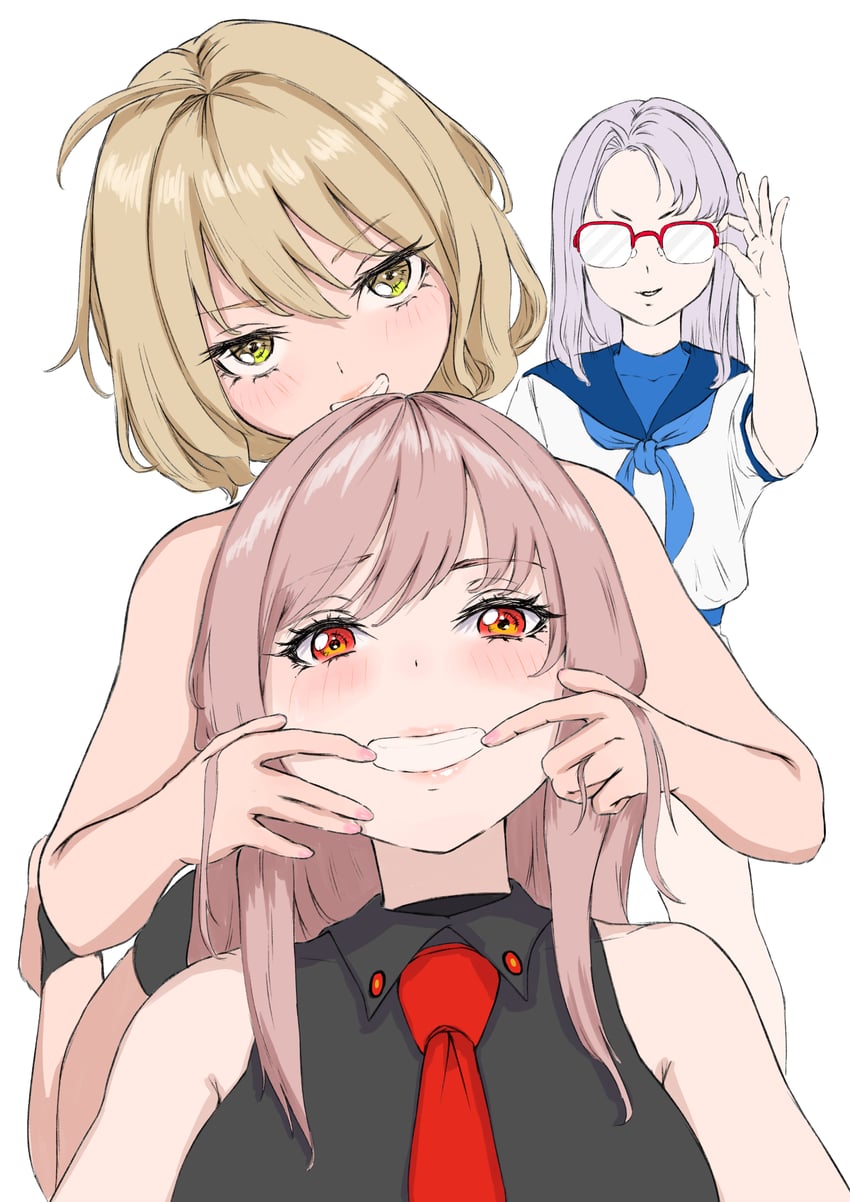 anis, rapi, and neon (goddess of victory: nikke) drawn by ramuneogura