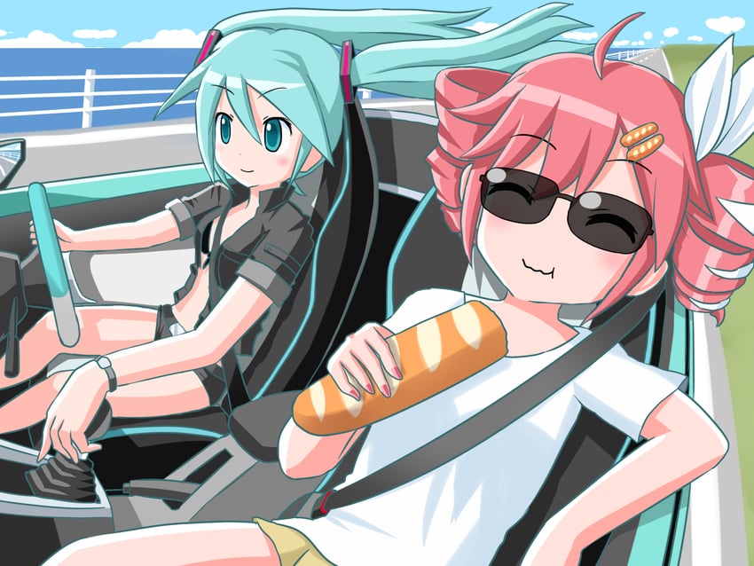 hatsune miku and kasane teto (vocaloid and 3 more) drawn by naccha_(nawacchi)