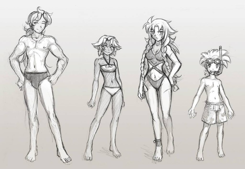 phenice walholl, tild framith, darenn, and kelwin grissom (les chevaucheurs and 1 more) drawn by maxa'