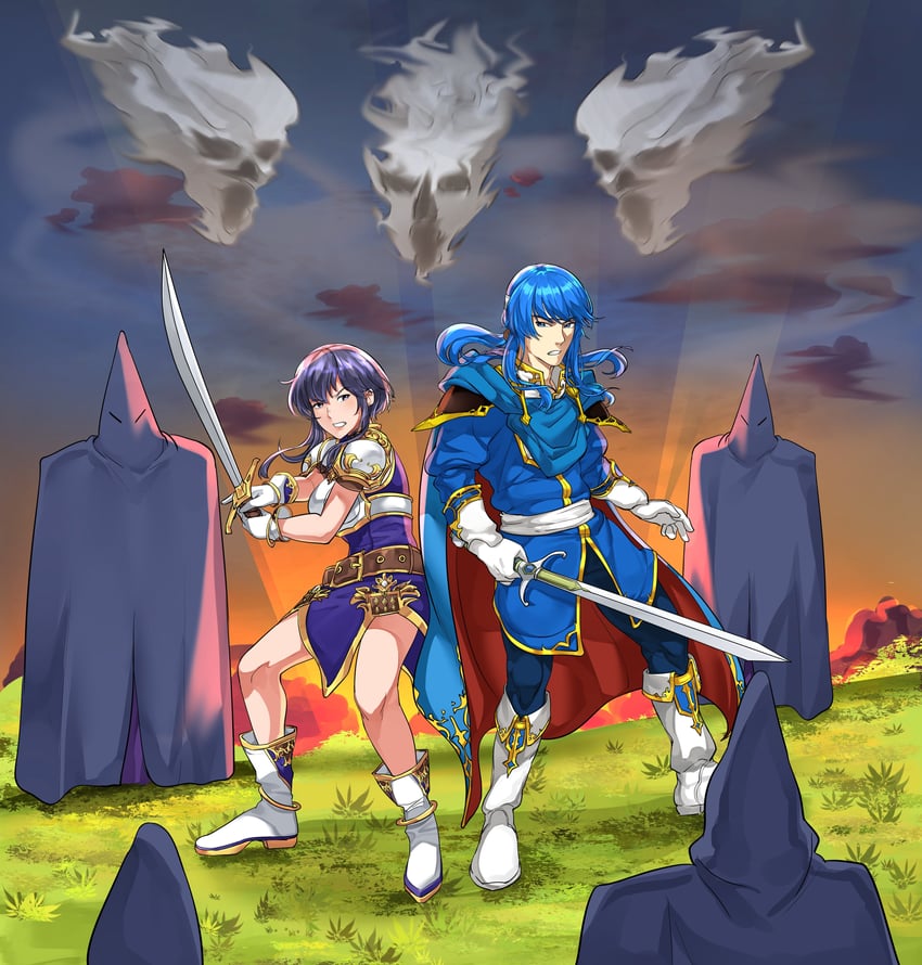 seliph and larcei (fire emblem and 1 more) drawn by gouble3