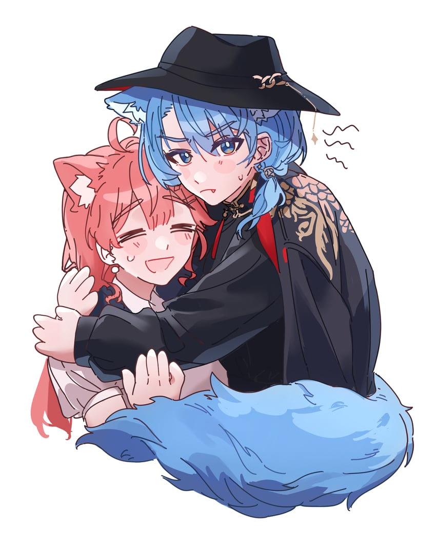 hoshimachi suisei and sakura miko (hololive) drawn by yaki_cheese