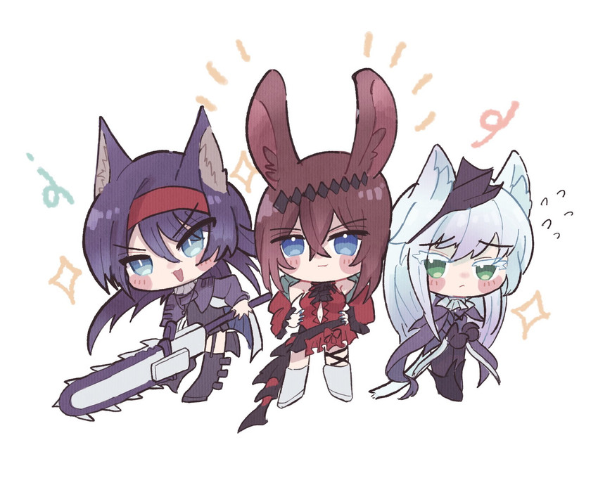 amiya, skadi, specter, skadi the corrupting heart, rosmontis, and 2 more (arknights) drawn by cosinecocosine