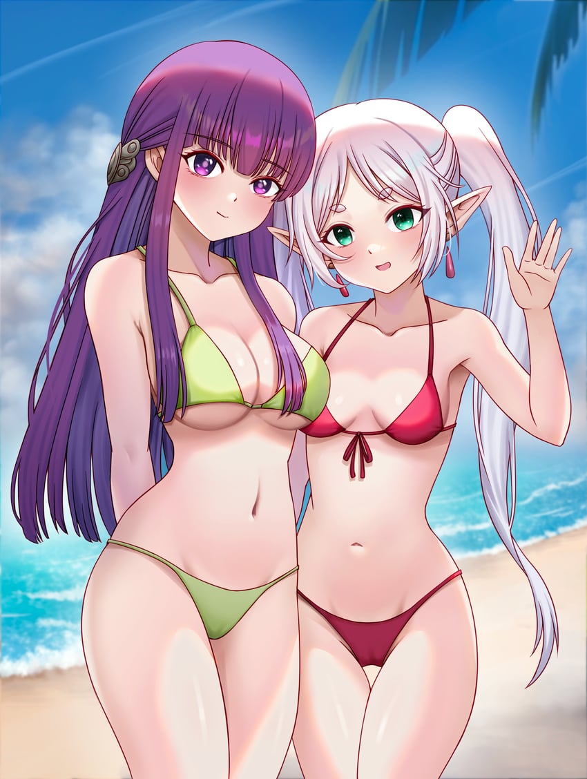 frieren and fern (sousou no frieren) drawn by blue_glazepaint