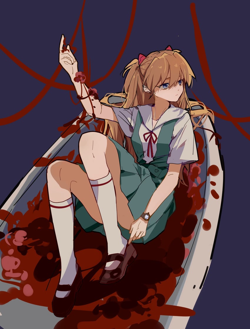 souryuu asuka langley (neon genesis evangelion) drawn by cubed_(houkuaid)