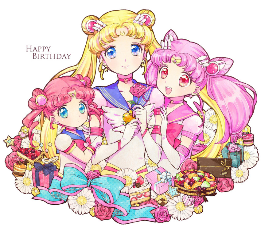 tsukino usagi, sailor moon, chibi usa, sailor chibi moon, eternal sailor moon, and 3 more (bishoujo senshi sailor moon and 1 more) drawn by sami_(3a3i3a3i)