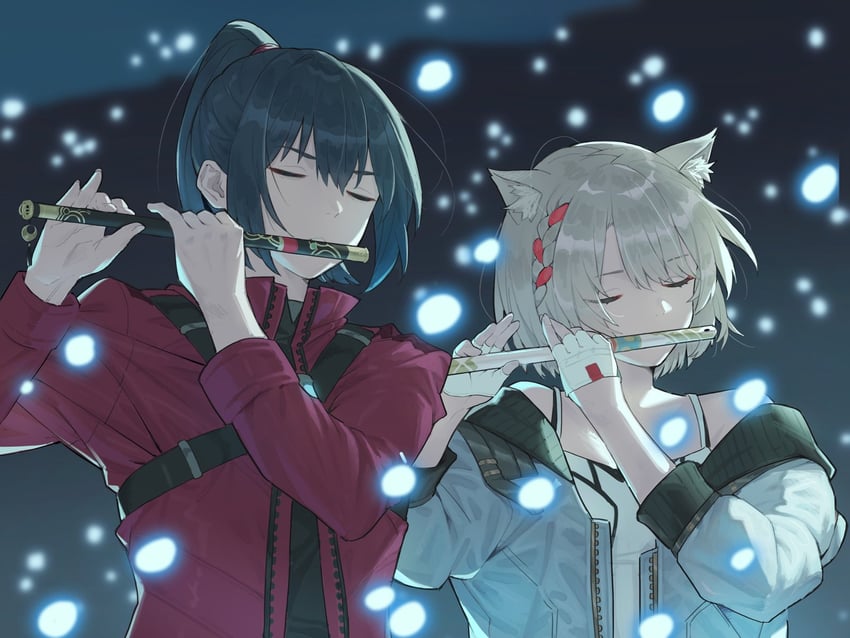 mio and noah (xenoblade chronicles and 1 more) drawn by yasuh1010