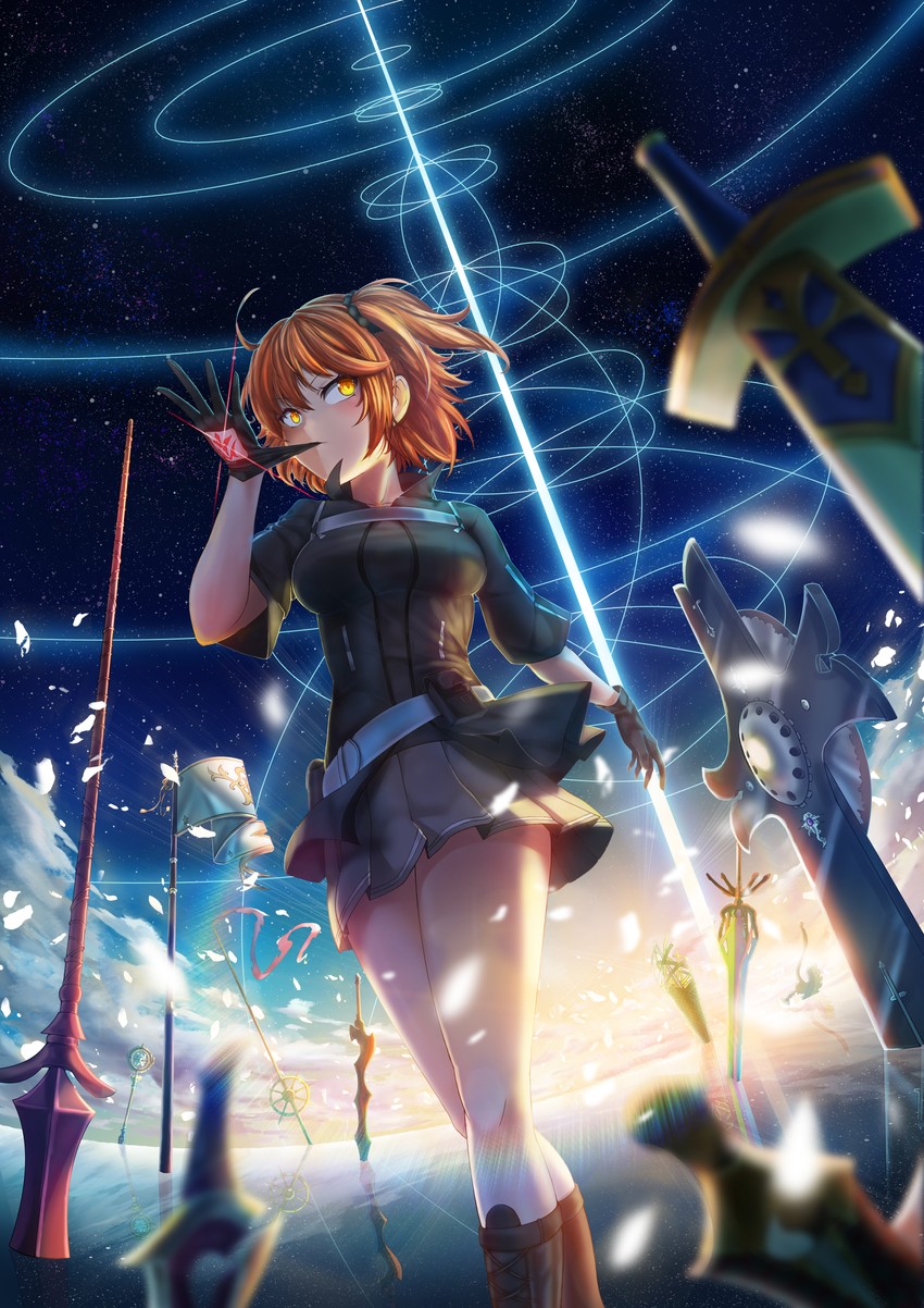 fujimaru ritsuka (fate and 1 more) drawn by arisia19