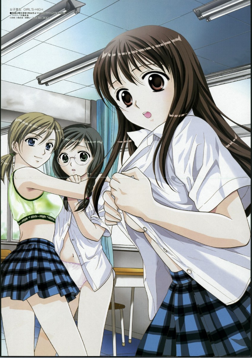 suzuki yuma, satou ayano, and takahashi eriko (megami magazine and 1 more) drawn by ooshima_towa