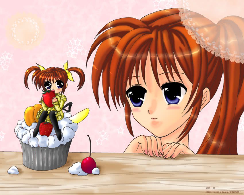 takamachi nanoha (lyrical nanoha and 2 more) drawn by kohama_miki
