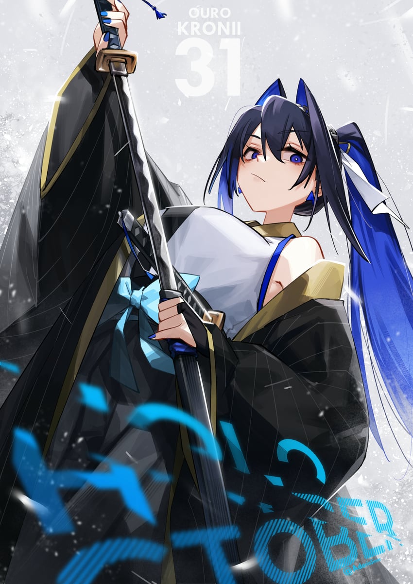 ouro kronii (hololive and 1 more) drawn by adarin