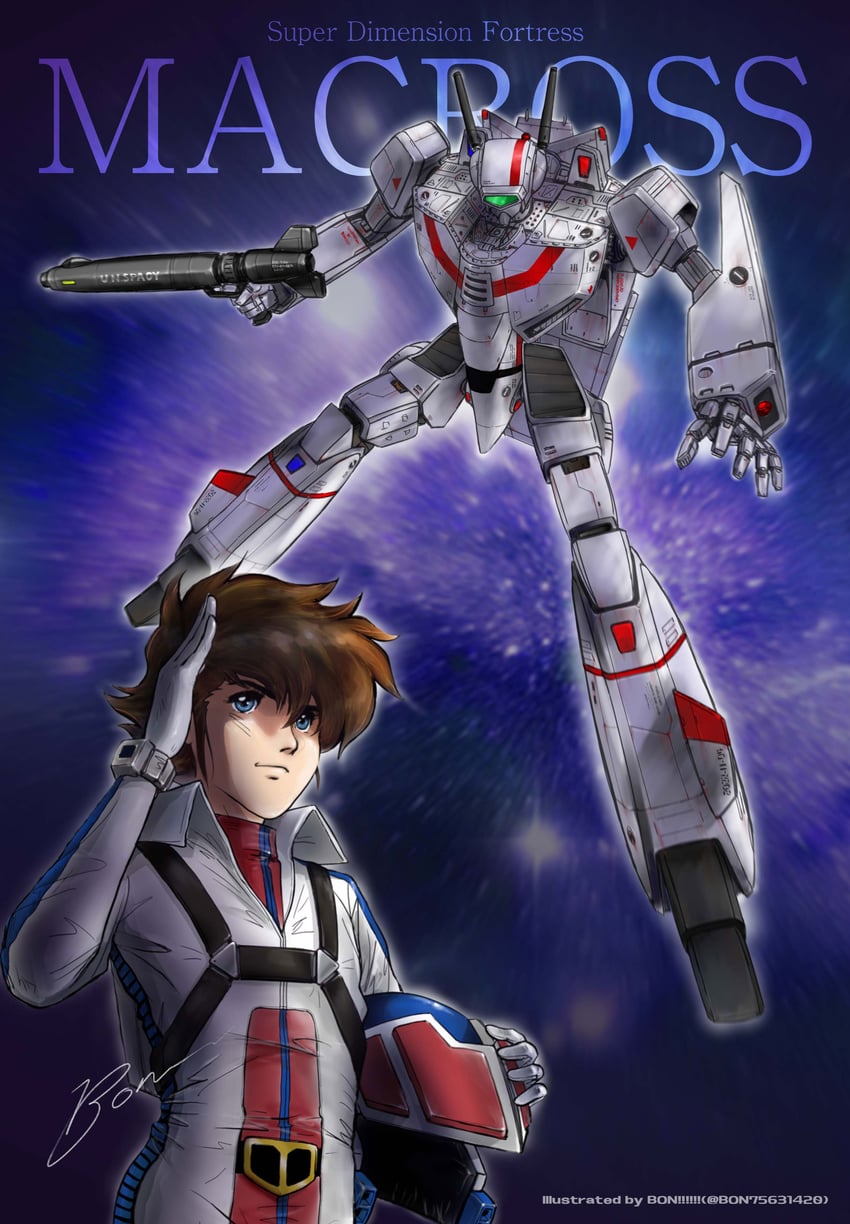 vf-1, ichijou hikaru, and vf-1j (macross and 1 more) drawn by bon!!!!!!