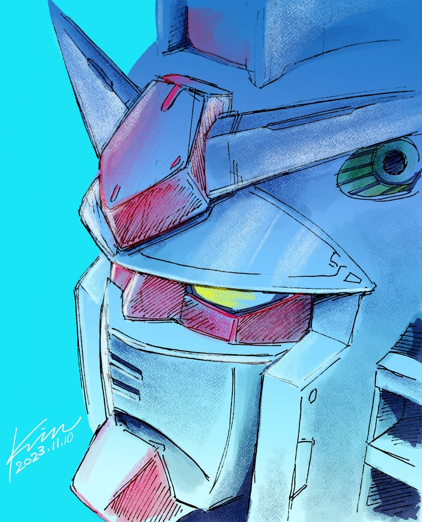 rx-78-2 gundam (gundam and 1 more) drawn by kobakin
