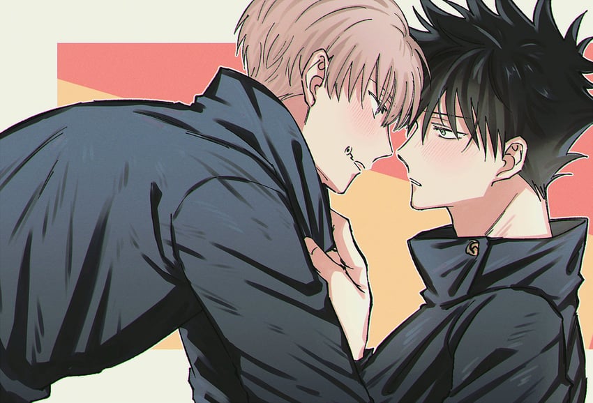 fushiguro megumi and inumaki toge (jujutsu kaisen) drawn by fushirun_rung