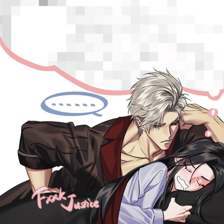 protagonist and sylus (love and deepspace) drawn by shinkaifuyuki