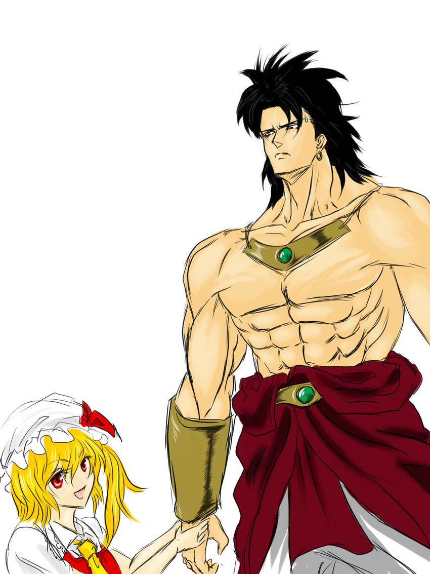 flandre scarlet and broly (touhou and 2 more) drawn by hikichi_sakuya